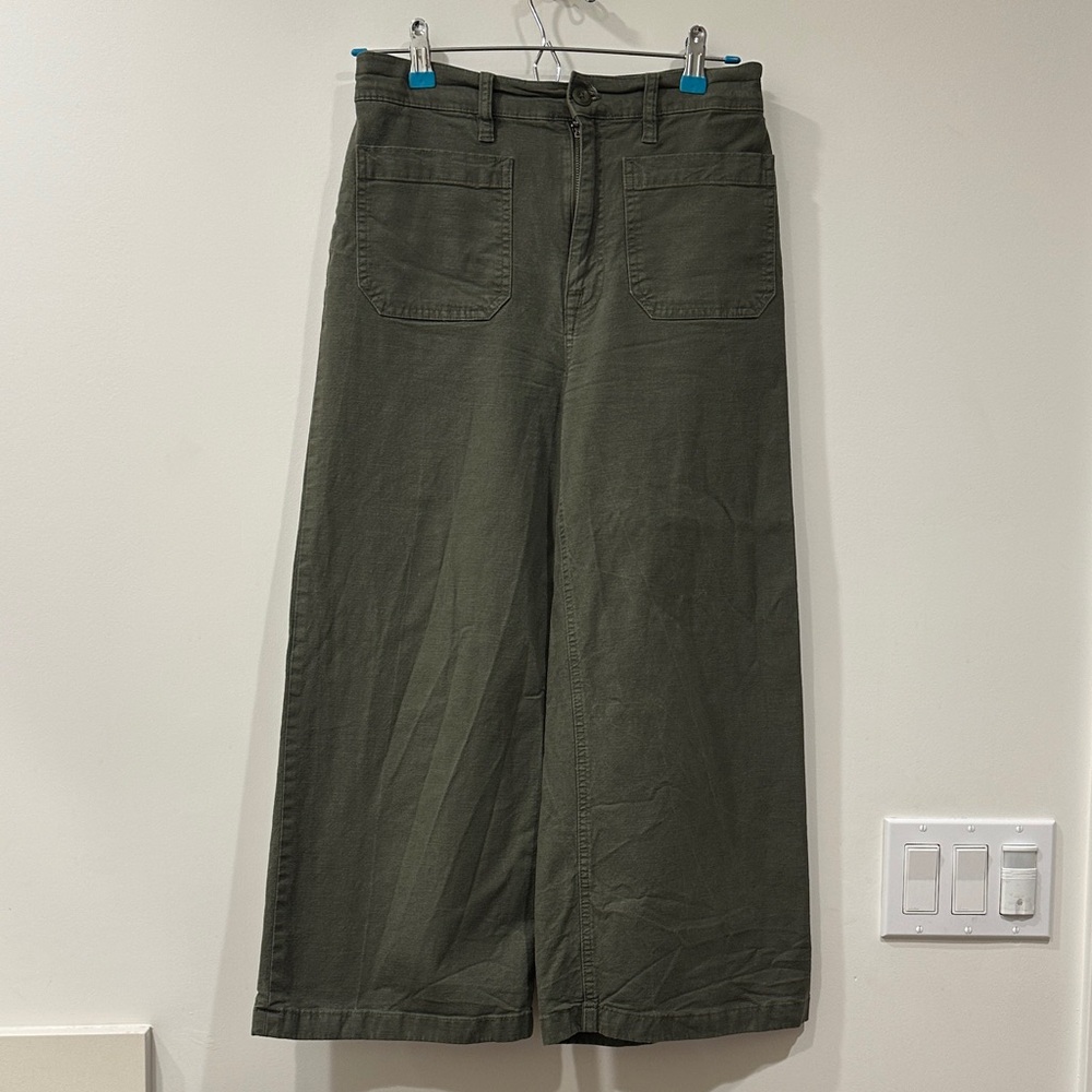 J Crew Point Sur Cropped Wide Leg pants
